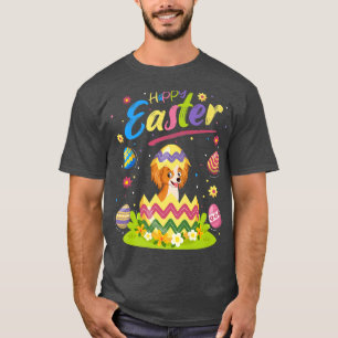 Camiseta Papillon Dog Lover Engraçado Páscoa Feliz de Ovo
