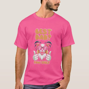 Camiseta Papillon Padre Dog Breed Pet - Melhor Pai, Possive
