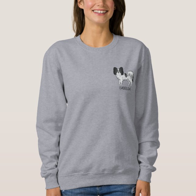 Camiseta Papillon Preto E Branco Fofinho Com Texto Personal (Frente)
