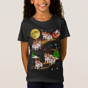 Camiseta Papillon Reindeer de Natal Cachorro Papais noeis X
