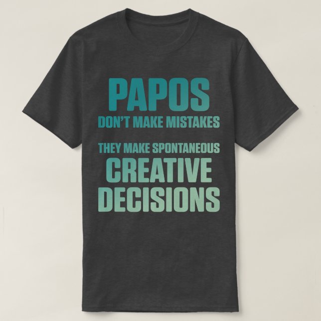 Camiseta Papo Avô Faça Dia de os pais do Avô (Frente do Design)
