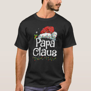 Camiseta Papo da Família Pajama de Natal Papai Noel Hat