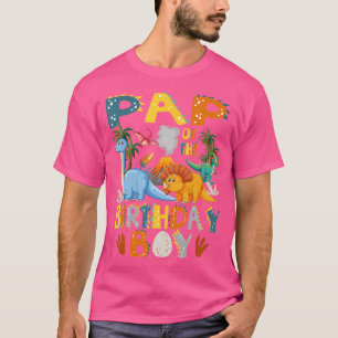 Camiseta Papo Da Festa De Aniversário Do Rapaz T-Rex Dinoss