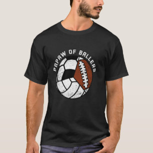 Camiseta Papo De Ballers Engraçado Futebol De Voleibol