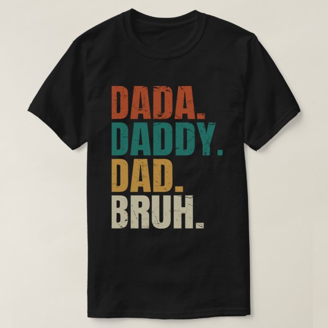 Camiseta Papo Pai Dada Bruh Dia de os pais Pai Engraçado Br (Frente do Design)
