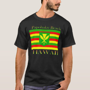 Camiseta Papohaku Beach Hawaii Islands Hawaii Flag Beach