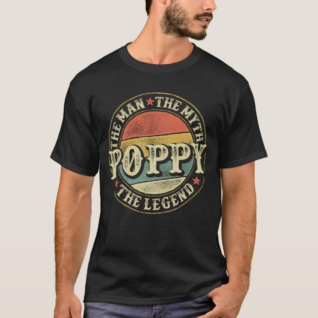 Camiseta Papoie O Homem O Mito O Vovô Da Lenda. (Frente)