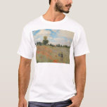 Camiseta Papoilas selvagens de Claude Monet |, perto de<br><div class="desc">Papoilas selvagens,  perto de Argenteuil | pelo lugar da arte de Claude Monet |: Musee d'Orsay,  número de coleção da imagem do artista francês | de Paris,  France |: XIR7998</div>