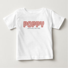 Camiseta Papoula Cresça Selvagem Livre Floral Gráfico Conto
