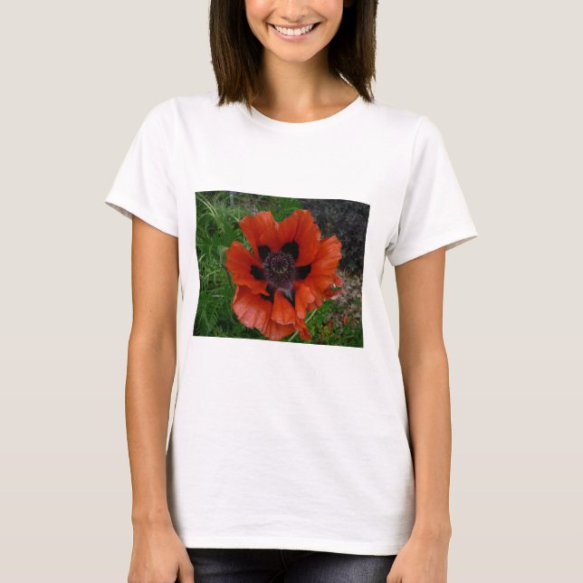 Camiseta papoula oriental (Frente)