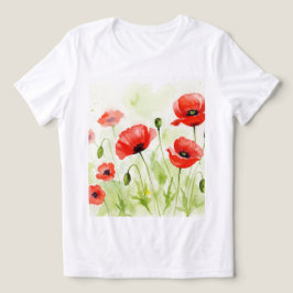 Camiseta Papoulas vermelhas