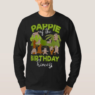 Camiseta Pappie Do Aniversário Princesa Sloth Bday Party C