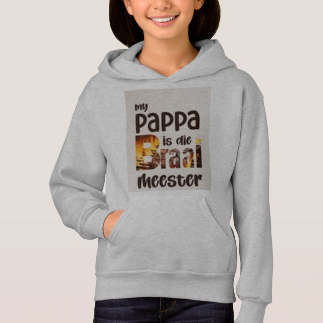 Camiseta Pappie Protege as crianças capuz (Frente)