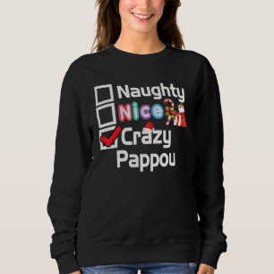 Camiseta Pappou Louco e Doido Feliz Papais noeis de Natal E