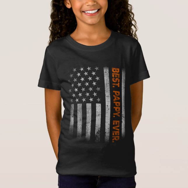 Camiseta Pappy American Flag Dia de os pais For Pappy From  (Frente)