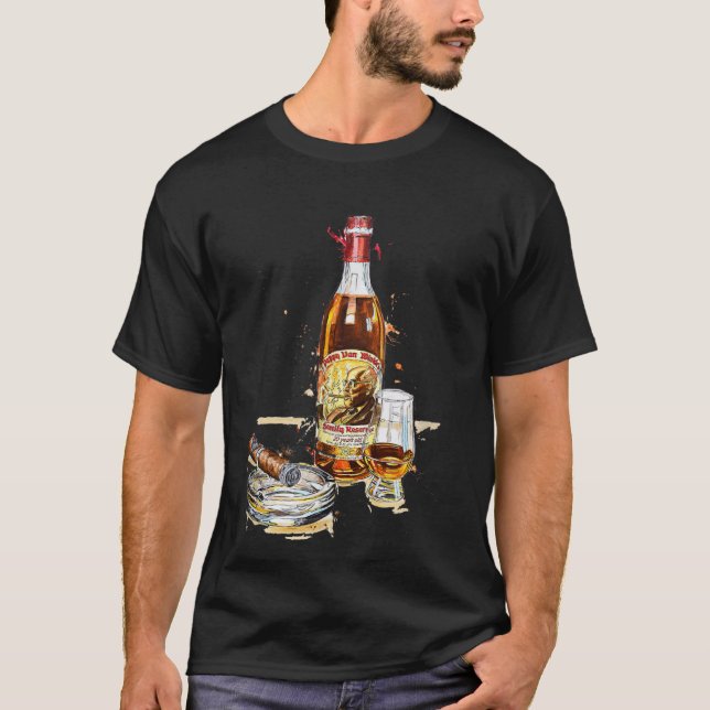 Camiseta Pappy & Cigar Painting, Blantons, Buffalo Trace (Frente)