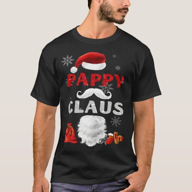 Camiseta Pappy Claus Matching Family Christmas Santa (Frente)