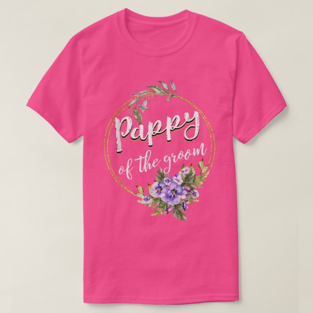 Camiseta Pappy Da Noite Do Casamento De Noivos Pappy Mães (Frente do Design)