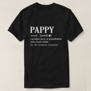 Camiseta "Pappy Definition Engraçado" Significa Legal "Av