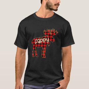 Camiseta PAPPY MOOSE Buffalo Red Xadrez Family Festa Natal