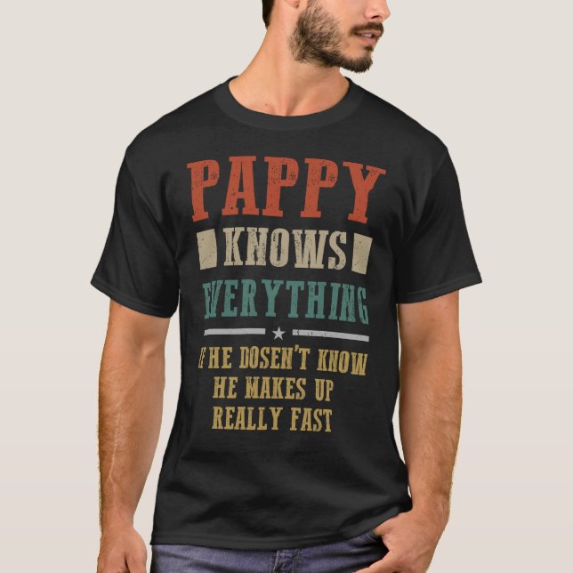 Camiseta Pappy Sabe Tudo Vintage (Frente)