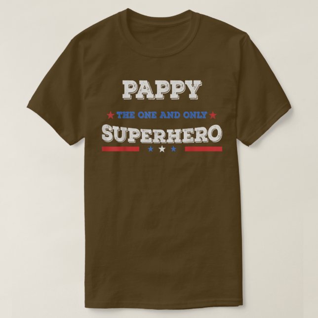Camiseta Pappy Superdad super-herói super-herói super-pai h (Frente do Design)