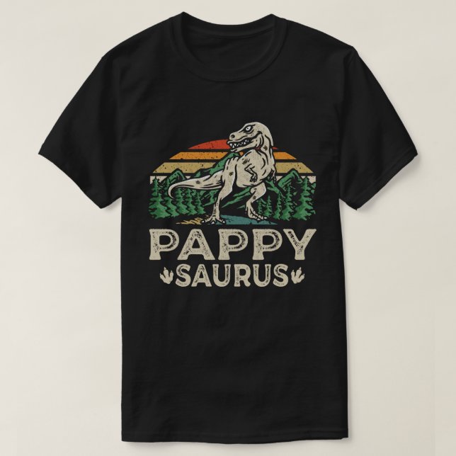 Camiseta Pappysaurus Dinossaur Avô Dia de os pais Saurus (Frente do Design)
