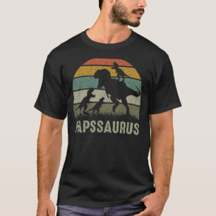 Camiseta Paps Dinossaur T Rex Papssaurus 3 Filhos Correspon