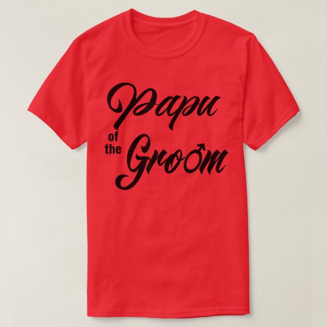 Camiseta Papu Of Groom Wedding Party Matching Bridal Party  (Frente do Design)