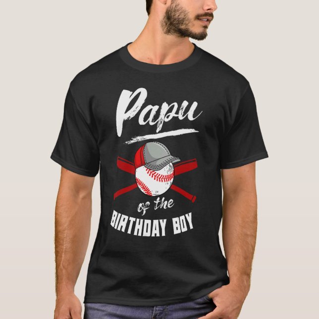 Camiseta Papu Of The Birthday Boy Baseball Bday Party Celeb (Frente)