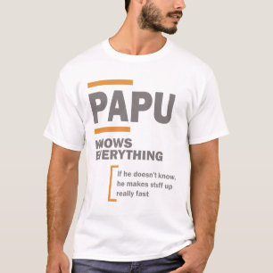 Camiseta Papu sabe tudo Pai e vovô
