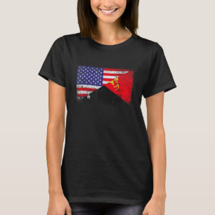 Camiseta Papua Nova Guiné com Distância Bandeira & Bandeira
