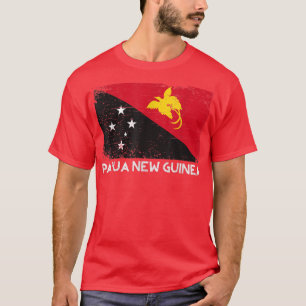 Camiseta Papua-Nova Guiné - desolada Bandeira Homens Mulher