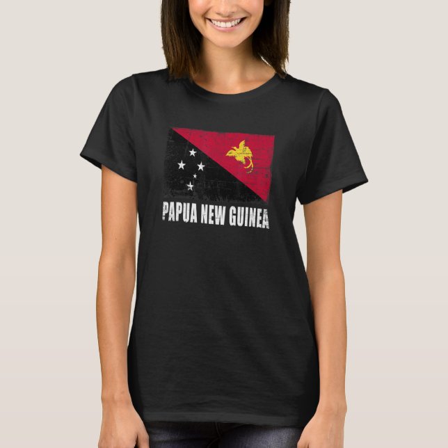 Camiseta Papua-Nova Guiné Sinalizador País Papua-Nova Guiné (Frente)