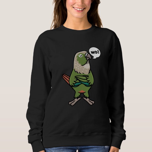 Camiseta Paquete Verde Cheek Conure de Mão Verde (Frente)