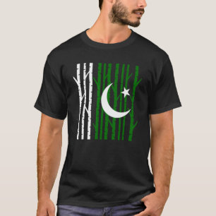 Camiseta Paquistanês Patriótico acampando Floresta Única