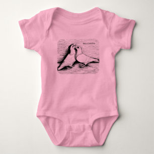 Camiseta Par Branco de Pombos de Dragoa