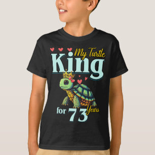 Camiseta Par Celebração de 73 Anos de Casamento Meu Rei Tar