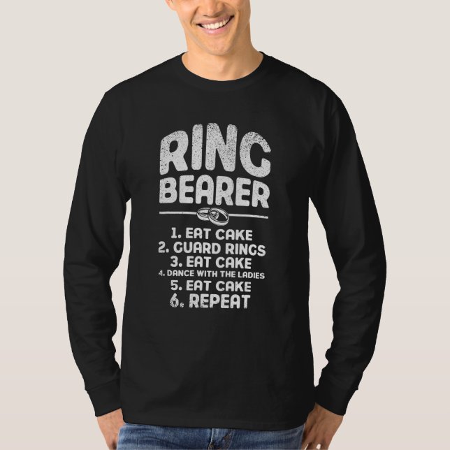 Camiseta Par De Casamento De Guarda De Bolo Comendo Bolo (Frente)