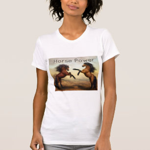Camiseta par de cavalos selvagens