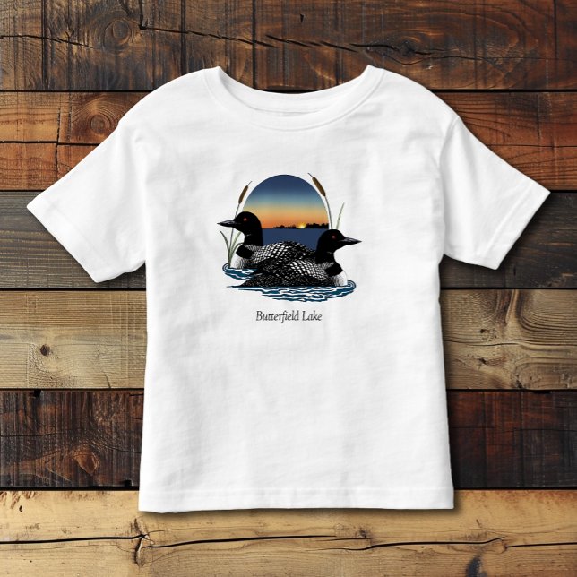 Camiseta Par de mergulhões do lago Butterfield (Criador carregado)