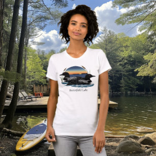 Camiseta Par de mergulhões do lago Butterfield