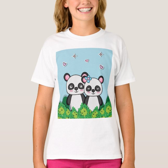 Camiseta Par de Pandas (Frente)