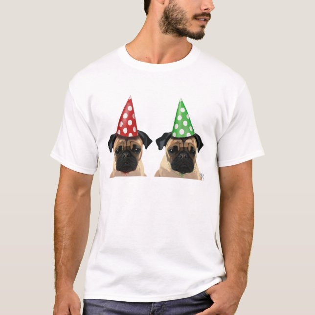 Camiseta Par de Pugs do Partido (Frente)