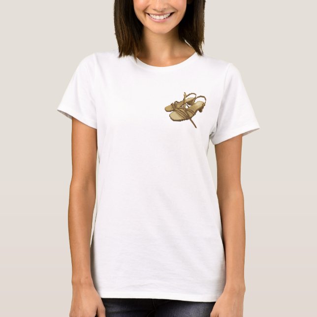 Camiseta Par de Saltos Dourados Pixelados (Frente)