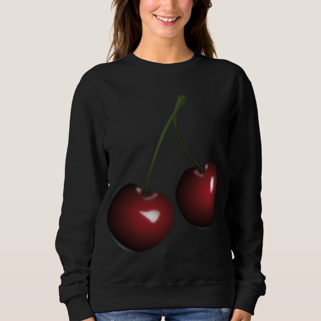Camiseta Par delicioso do snack de Fruta de cerejas (Frente)