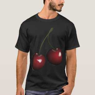 Camiseta Par delicioso do snack de Fruta de cerejas