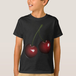 Camiseta Par delicioso do snack de Fruta de cerejas