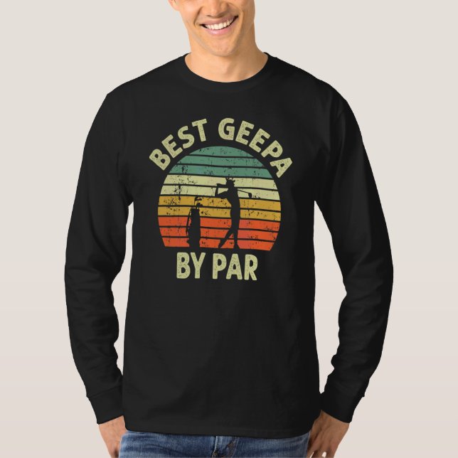 Camiseta Par Golf Golfer Vovô De Golfe (Frente)