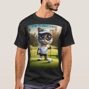 Camiseta "Par-tee Time: The Legal Cat's Golf Swing!"